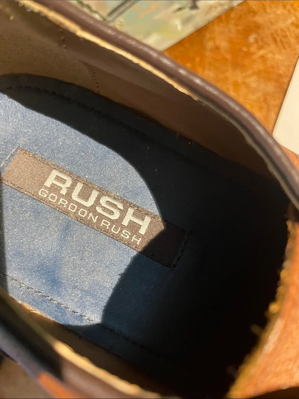 Gordon Rush Brown Pebbled Leather Derby Shoes